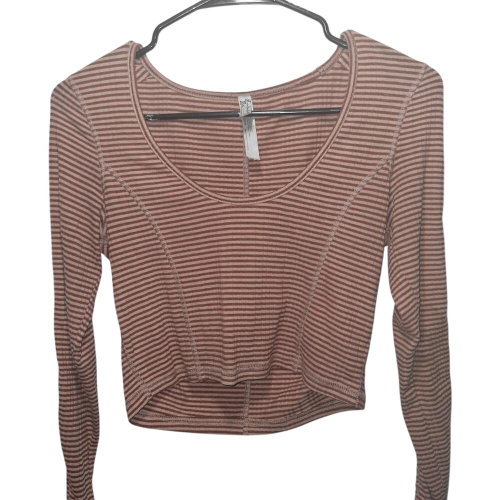 Free People Intimately Striped Long Sleeve Top - Size S